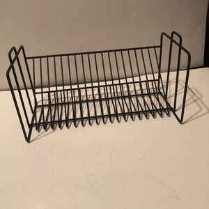 Vintage 1990s CD stand, black heavy wire holds 25 CDs, Organize your CD’s